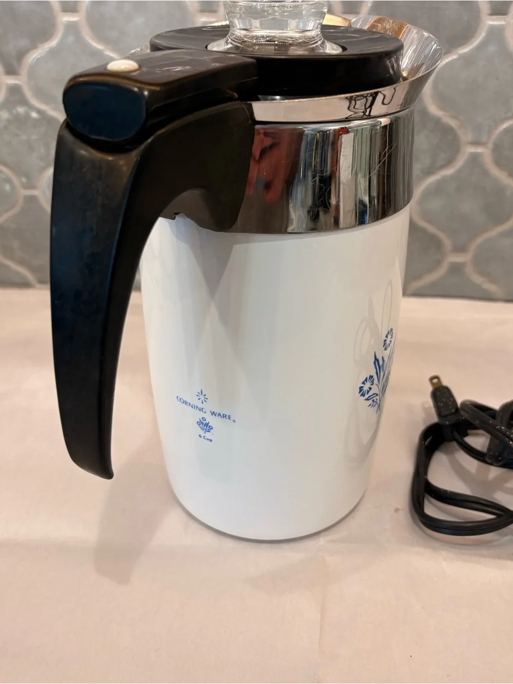 VTG 6-Cup Electric Coffee Percolator Corning ware tested.